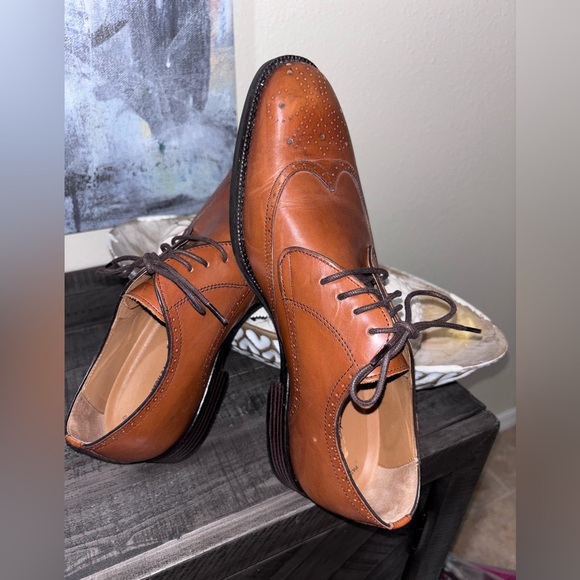 Johnston & Murphy Suites Series sheepskin wingtip Oxford shoes SZ 11.5​ - Picture 2 of 9